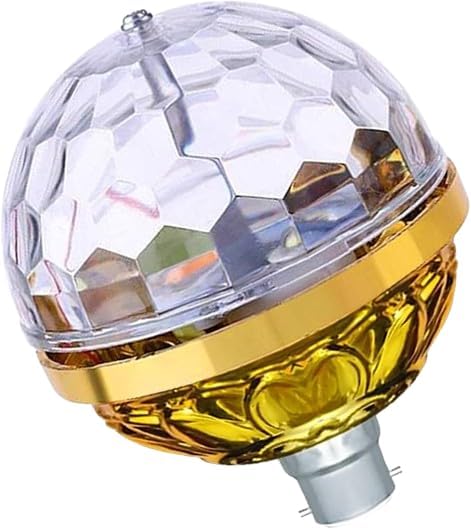 GOLDEN UFO LED,MULTI COLOUR BULB | 360 Degree Rotating Disco Bulb for Home, Bedroom, Hall, Party 3