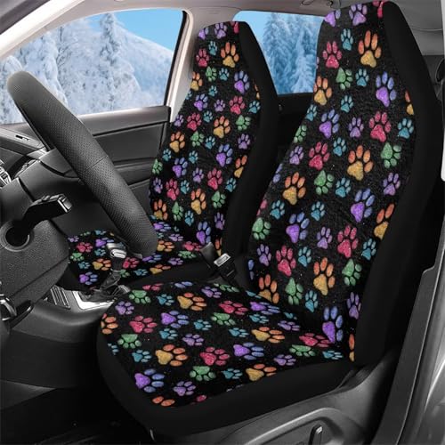 Housses de siège de voiture motif pattes de chien pour auto et SUV