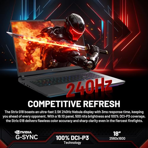 ASUS ROG Strix G18 18" 2.5K 240Hz Gaming Laptop miniatura 4