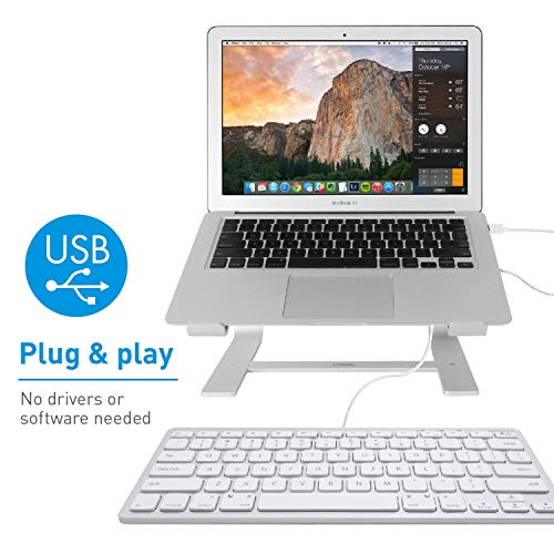 Macally Mini Wired Keyboard and a Quiet Wired Mouse, Office Essentials