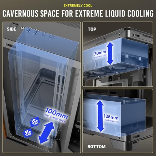 Image of Antec C8 Curve Wood Mid Tower PC Case Panoramic Glass with Real Wood Trim Dual Chamber