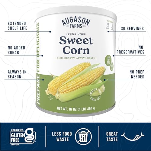 Augason Farms Freeze Dried Sweet Corn Can, Emergency Food Supply, Everyday Meals, 30 Servings - Image 3