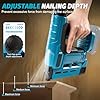Cordless Brad Nailer Compatible with Makita 18V, 2 in 1 Electric Stapler Nailer with 1000 Nails and 1000 Staples, Nail Staple Gun for Carpentry Upholstery (Without Battery)