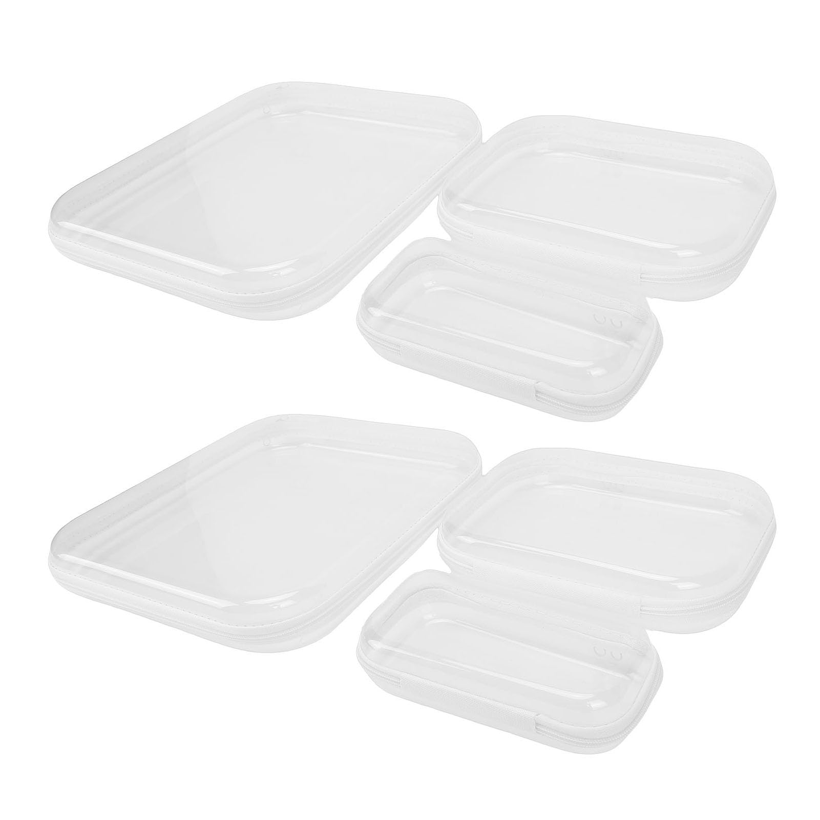 Mingzhe Transparent Hard Shell Zipper Case Set 6 Pcs for Jewelry and (6pcs)