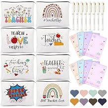 UAREHIBY 32 PCS Teacher Appreciation Gifts In Bulk, Teacher Gift with Makeup Bag for Women, Thank You Gifts for New Teachers,Christmas Gift,Valentine Gifts