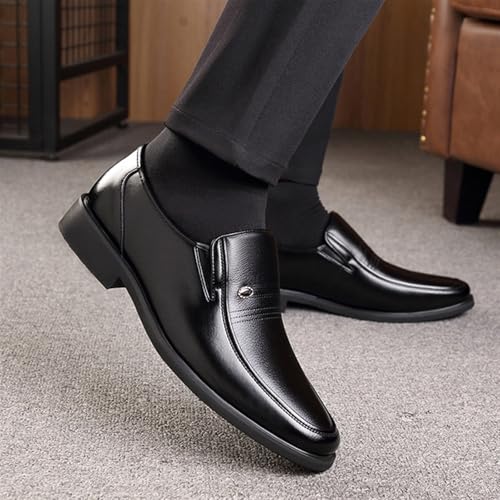 Dress Shoes for Men Men's Pointed Toe Leather Oxfords Stylish Business Casual Dress Shoes3