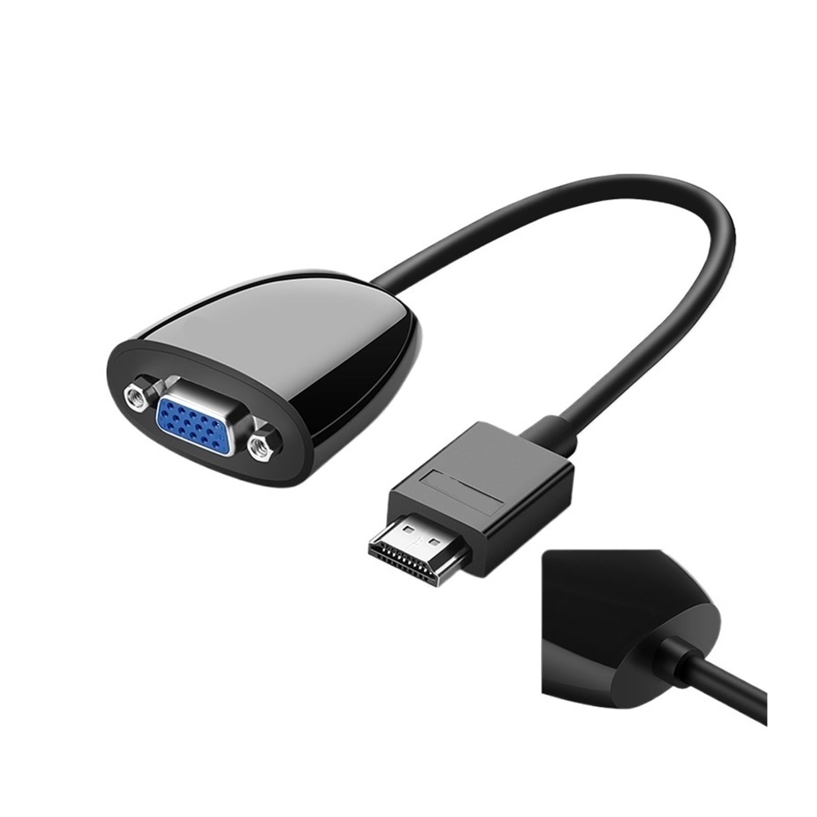 HDMI to Adapter for P;S/4 Male to Famale Converter 1080P with 3.5 Ja-ck for TV Box PC to(Black no Audio)