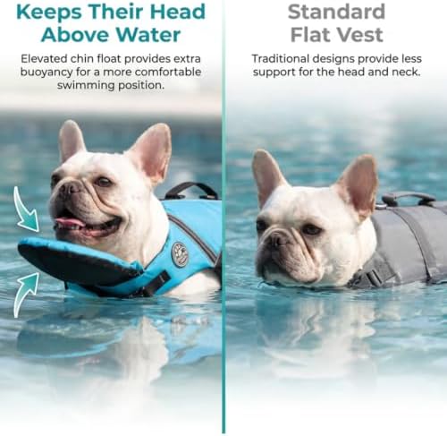 Chinfloat Frenchie Life Vest, with Removable Neck Float High Buoyancy - 1