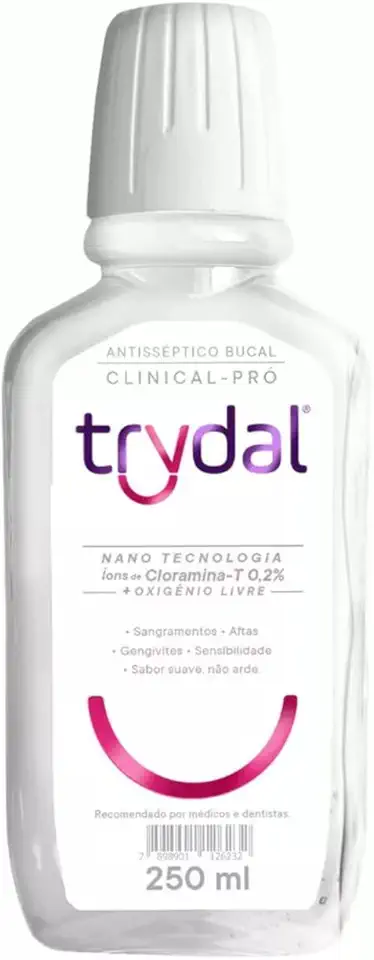 Enxaguante Bucal Clinical-Pro 250ml Antisséptico Cloramina-T Fórmula Avançada Gengivas Saudáveis Proteção Completa Mal Hálito Prevenção