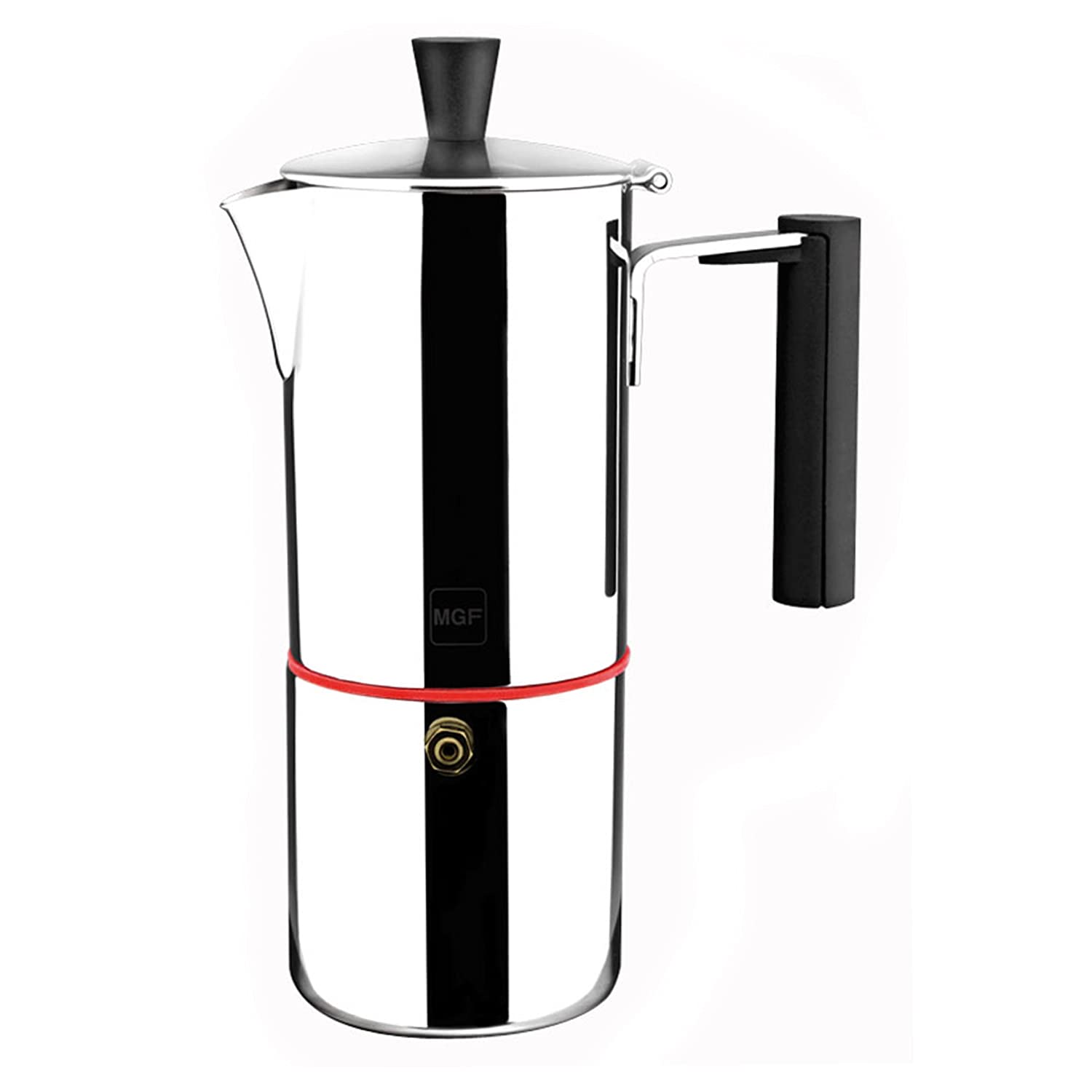 MAGEFESA Nova Capri - Cafetera Italiana de 4 Tazas, Acero Inoxidable 18/10, Para Todo Tipo de Cocina, Inducción, Limpieza Fácil, Café, Moka