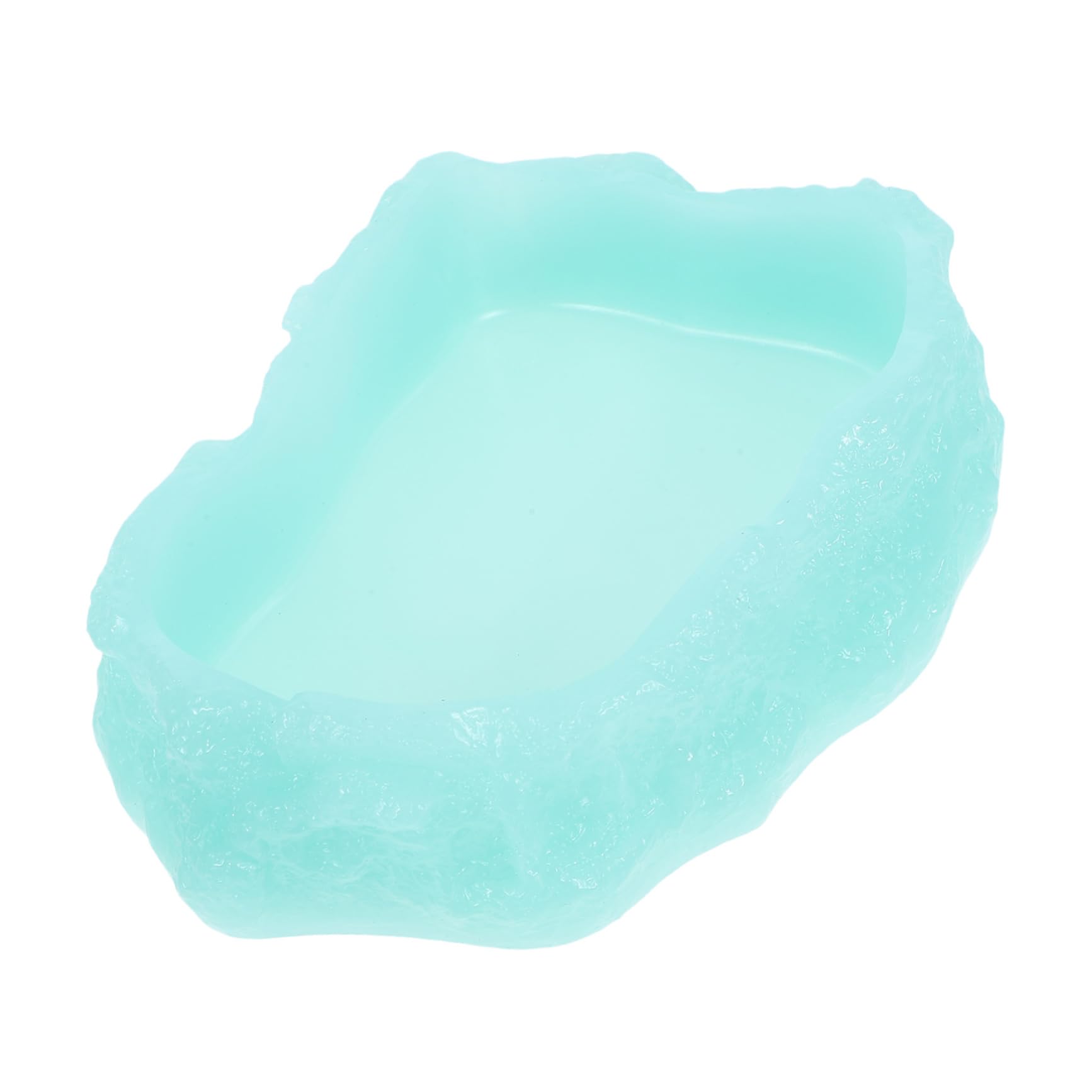 Parliky Luminous Household Reptile Water Bowl Wear Resistant Dish for Eating Drinking Easy to Clean Durable Reptile Accessory for Lizards Turtles