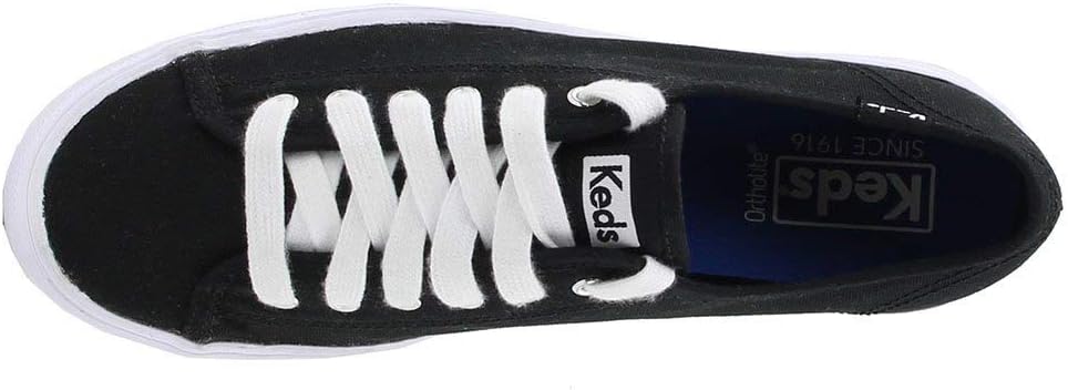 Keds Women's Triple Kick Canvas Fashion Sneaker, black/white, 8 M US - Image 8