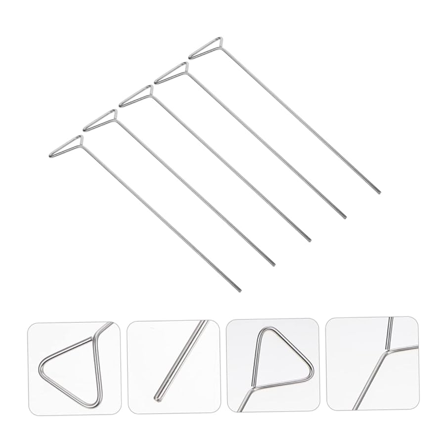 6pcs Stainless Steel Triangle Coating Rods Lab Cell Spreaders For Petri