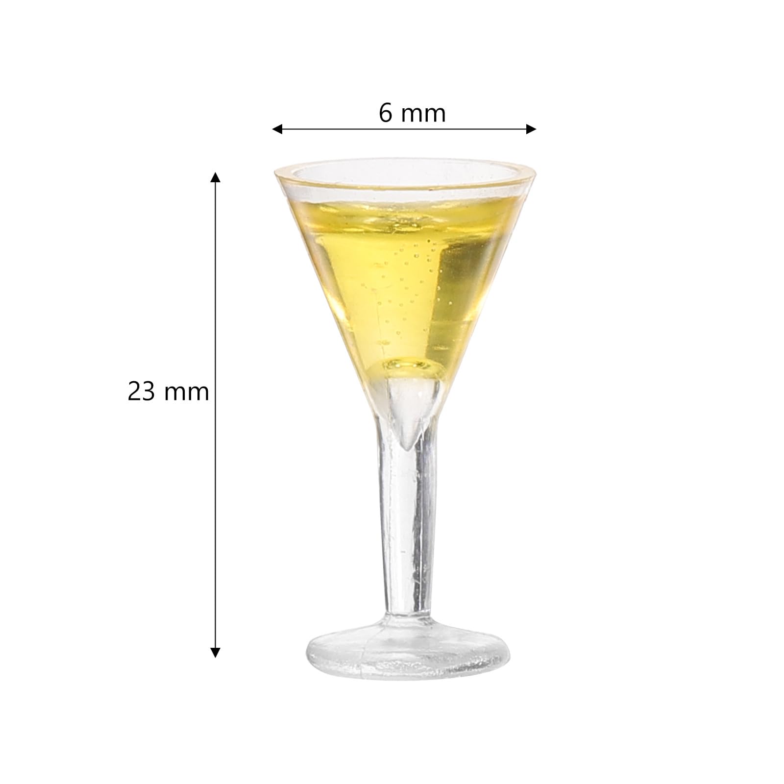 BESTonZON 6pcs Cocktail Glass Dollhouse Miniature Wine Glasses Dollhouse Ornament Camera Backpack Mini Dollhouse Kids Toy Toys Cocktail Glasses Mini Cup Toddler Decorations Resin Child - Image 2