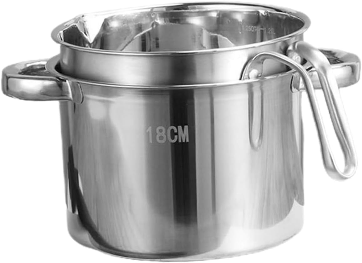 ABOOFAN Butter Heating Pot Double Boiler Candy Melting Supplies Stainless Steel Melting Pot Easy to Clean Space-saving Design