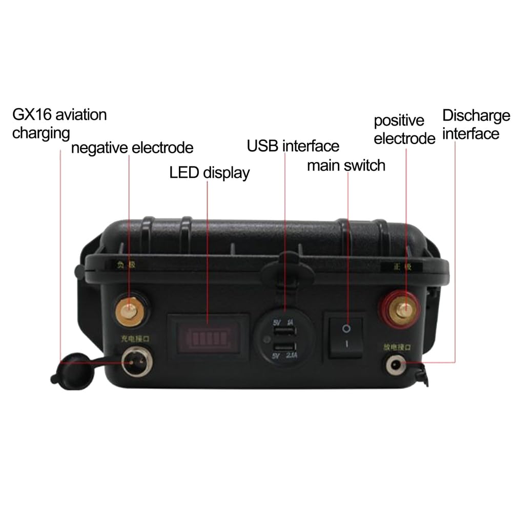 TGHY Akumulator litowy 12V 60AH 80AH Zewnętrzny akumulator sterowy Wbudowany BMS do silnika łodzi elektrycznej Śruba napędowa łodzi rybackiej Akcesorium do napędu morskiego,12v60ah