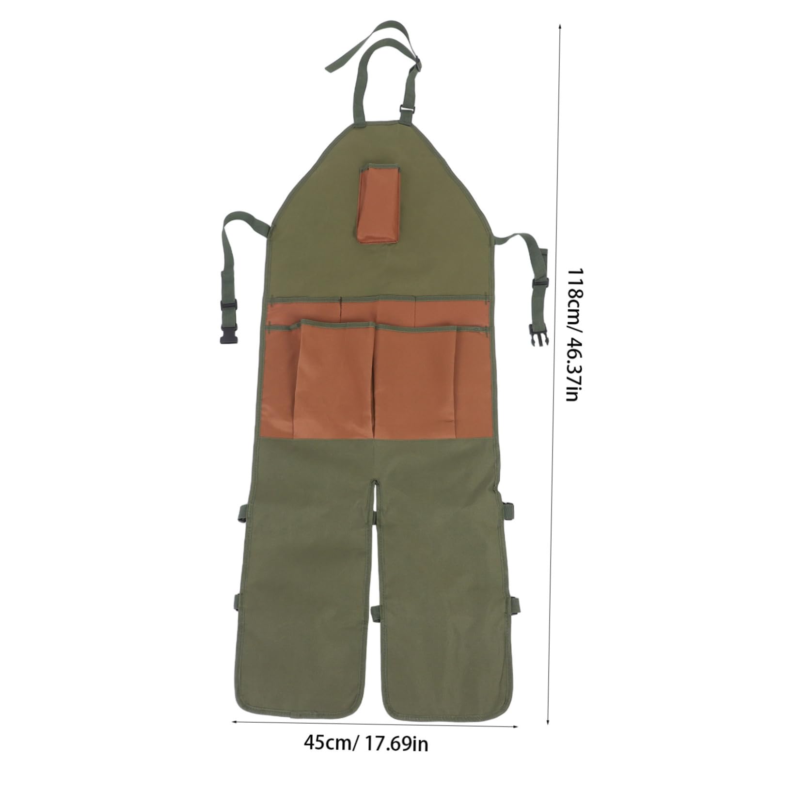 Unomor Gardening Legging Apron Multiple Pockets Oxford Cloth Protective Adjustable Harvesting