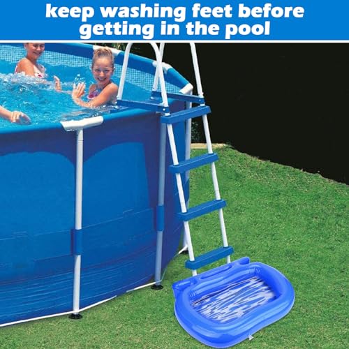 Bañera inflable para pies para piscina, azul miniatura 7