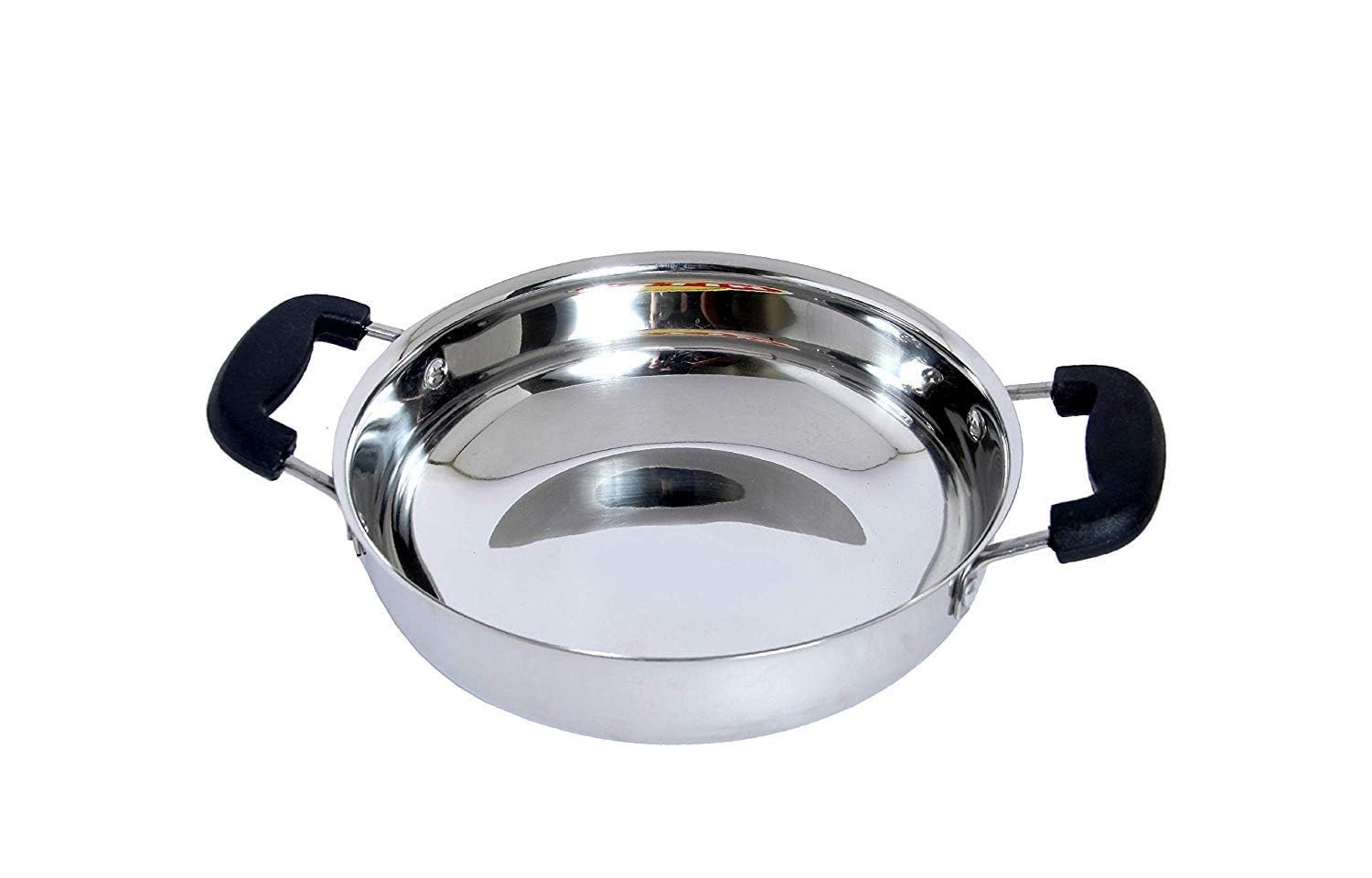 Damurhu Pure Stainless Steel Kadai Patti Chatti Kadai for Cooking & Serving Size - 3 Set of -1 PC Capacity (950 ml)