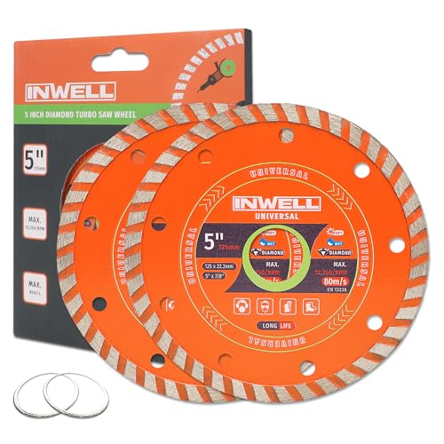 INWELL 5 Inch Diamond Turbo Saw Blades - Ideal for