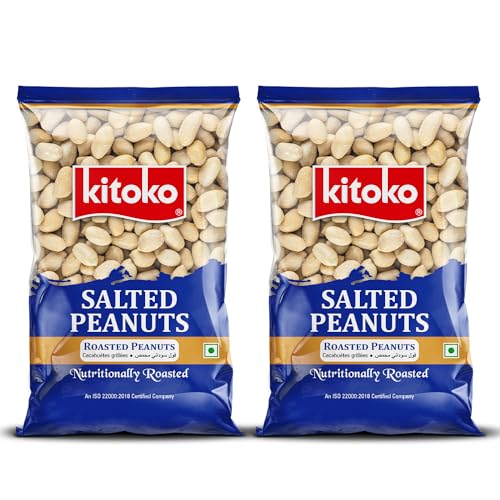 Image of Kitoko Roasted Salted Peanuts without Skin 400gm Pack of 2, Khari Sing