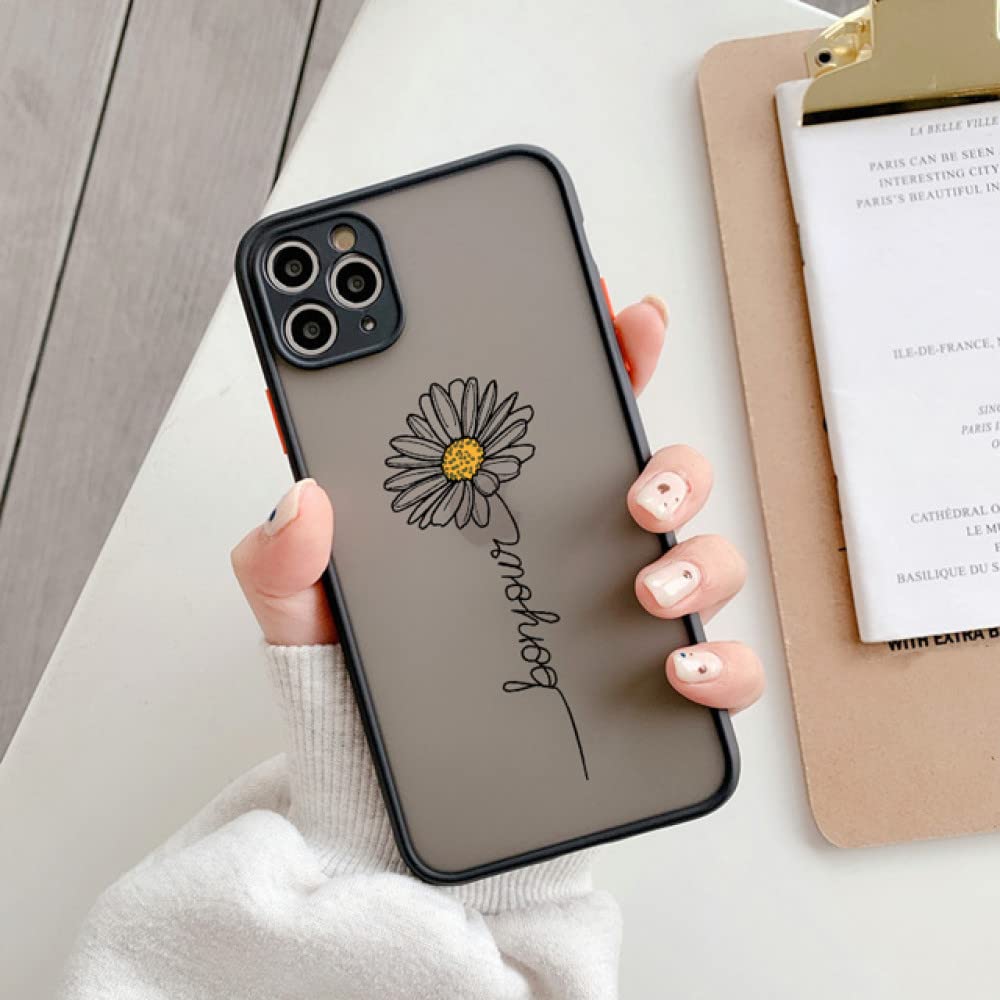 Amazon.co.jp: ブラックライン菊デイジーフラワーiPhoneケース用電話