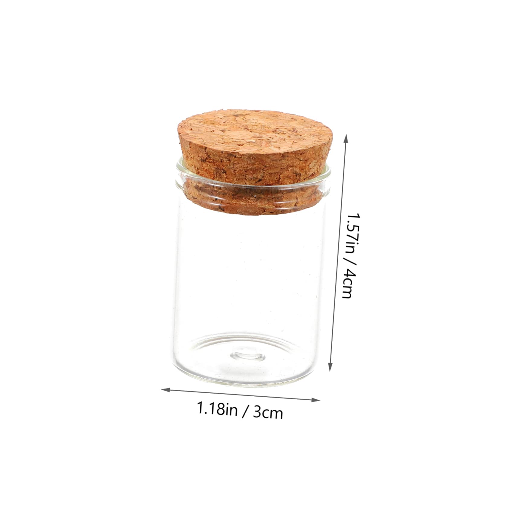 MUSISALY Test Tube Cork Bottle Leakproof Storage for Scientific Research Art Projects 20pcs