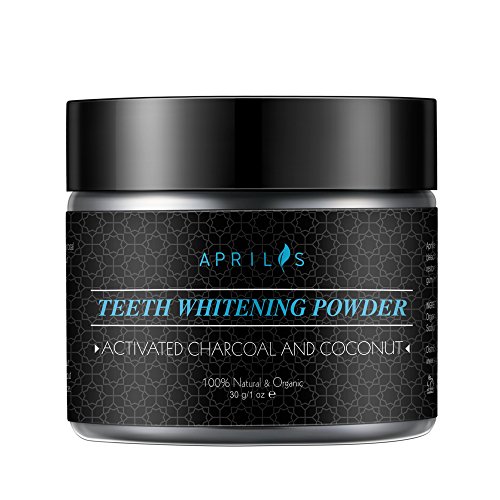 Natural Teeth Whitening Powder, Activated Charcoal Powder with Organic Coconut Oil and Bentonite Clay, Max Clean Smart Foaming Teeth Powder, Remineralizes Teeth, 1 oz