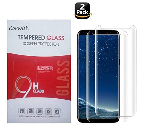 2 Pack Galaxy S8 Plus Screen Protector, 3D Curved Edge to Edge Case Friendly Full Coverage HD Clear Tempered Glass Protective Film Cover for Samsung S8+ Phone (for S 8+, not for S 8)