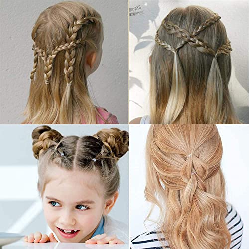 Durchsichtige Haargummis Mini Kleine Haargummis Elastische Haargummi ×300pcs für Kinderhaar, Hochzeitsfrisur und mehr. (Transparent)