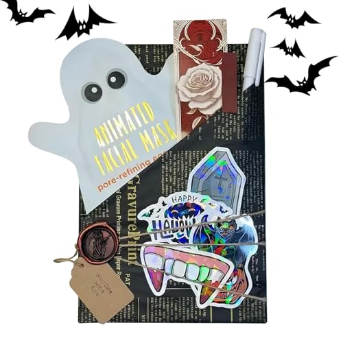 Besreey Incontri con Un Libro di Halloween - Libro Mistero Spaventoso,Motivo Fantasma Regalo Lettori Appassionati Adolescenti & Adulti