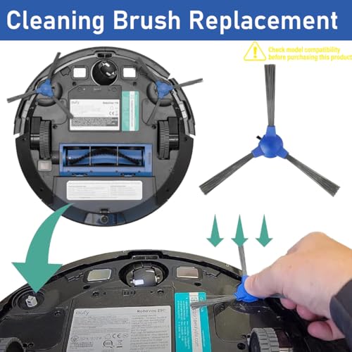Image of HASTHIP Replenishment Kit, 4Pcs Replacement Side Brushes for EUFY 11S RoboVac 30 11 MAX 15C, Universal Replacement Parts Replacement Accessories Vacuum Floor Cleaner Robot Replacement Side Brush