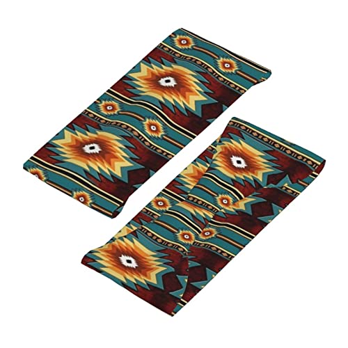 Workout Sweatbands For Women Head Sport Hair Bands Hair Non Slip Moisture Wicking Headband For Running (Ethnic Navajo Native American Southwestern) #TOP4