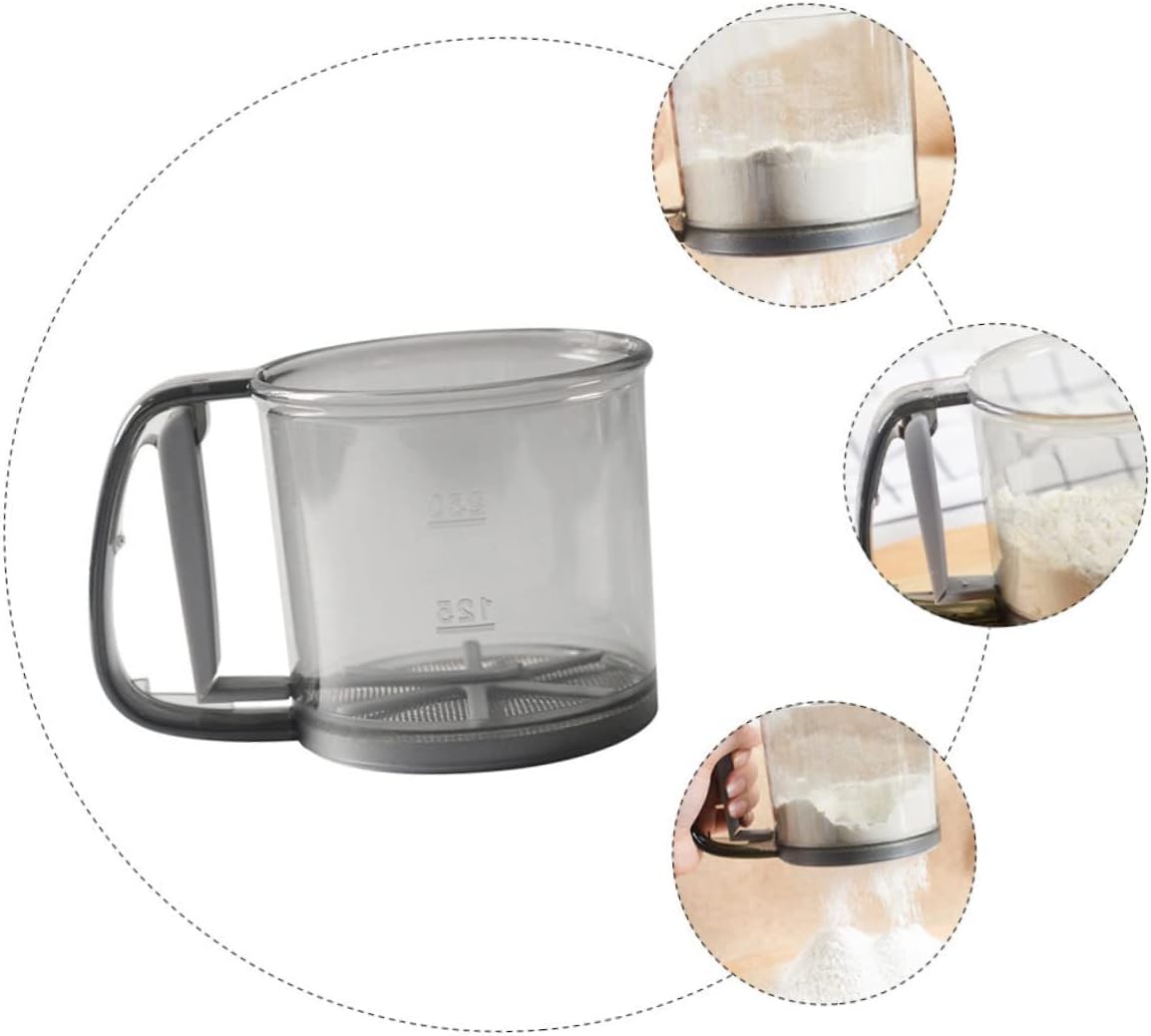 STOBAZA 3pcs Hand-operated Flour Sifter Cup Type Flour Sieve for Kitchen Baking Mesh Sifter