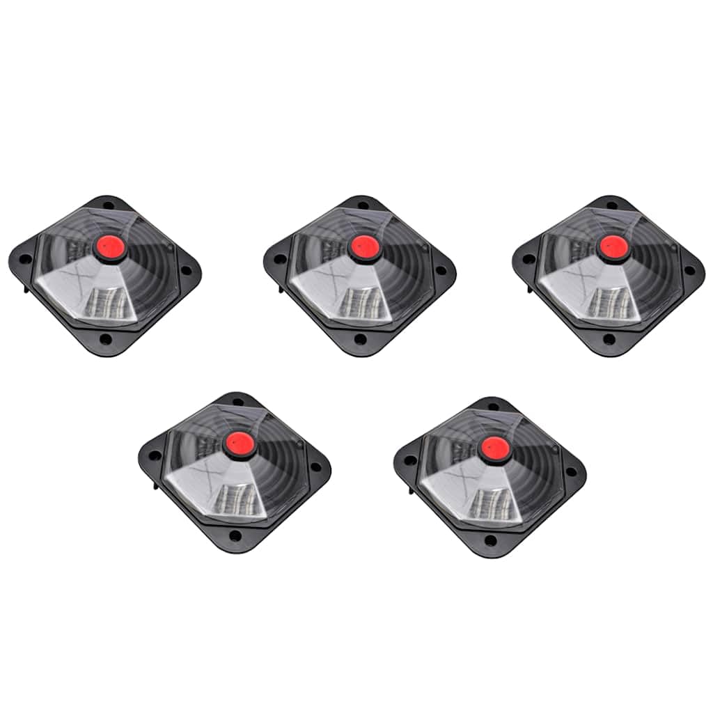 Set di 5 pannelli solari per piscina da 735 W, 71,5 x 71,5 cm, con valvola a 3 vie e connettore per tubo, per piscine in giardino, riscaldamento termico