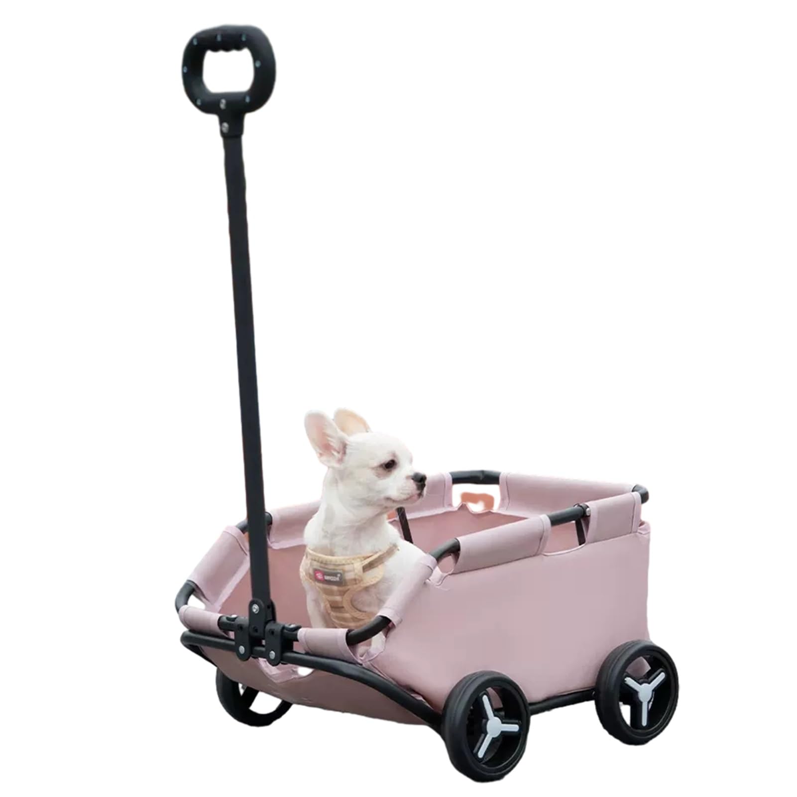 Cochecito para Perros Buggy de Cochecito de Perros Ligero para Pequeñas Mascotas, Plegable de Un Solo Clic Cochecito Perro para Caminar, Trotar, Silla de Paseo Portátil Al Aire Libre con Mango