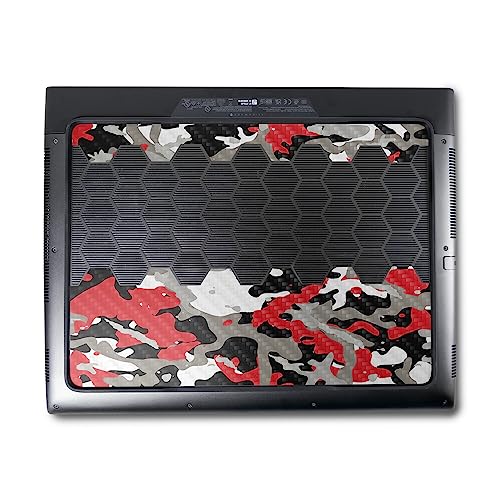 Image of MightySkins Carbon Fiber Skin Compatible with Alienware M18 R1 (2023) Full Wrap Kit - Red Camo | Protective, Durable Textured Carbon Fiber Finish | Easy to Apply & Change Styles | Made in The USA