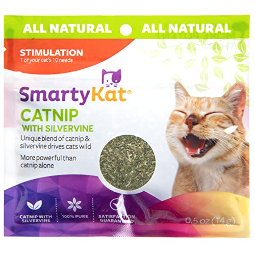 Smartykat Catnip & Silvervine Blend For Cats & Kittens, Resealable Pouch - 0.5 Ounce #TOP4