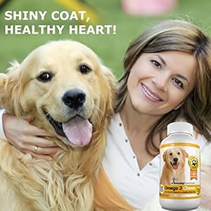 Amazing Omega 3 Fish Oil for Dogs – Omega 3 for Dogs Shedding and Itchy Skin Relief for Dog Dry Skin and Hot Spots, EPA and DHA Fatty Acids, Dog Skin and Coat Supplement – 120 Bacon Flavor Chews