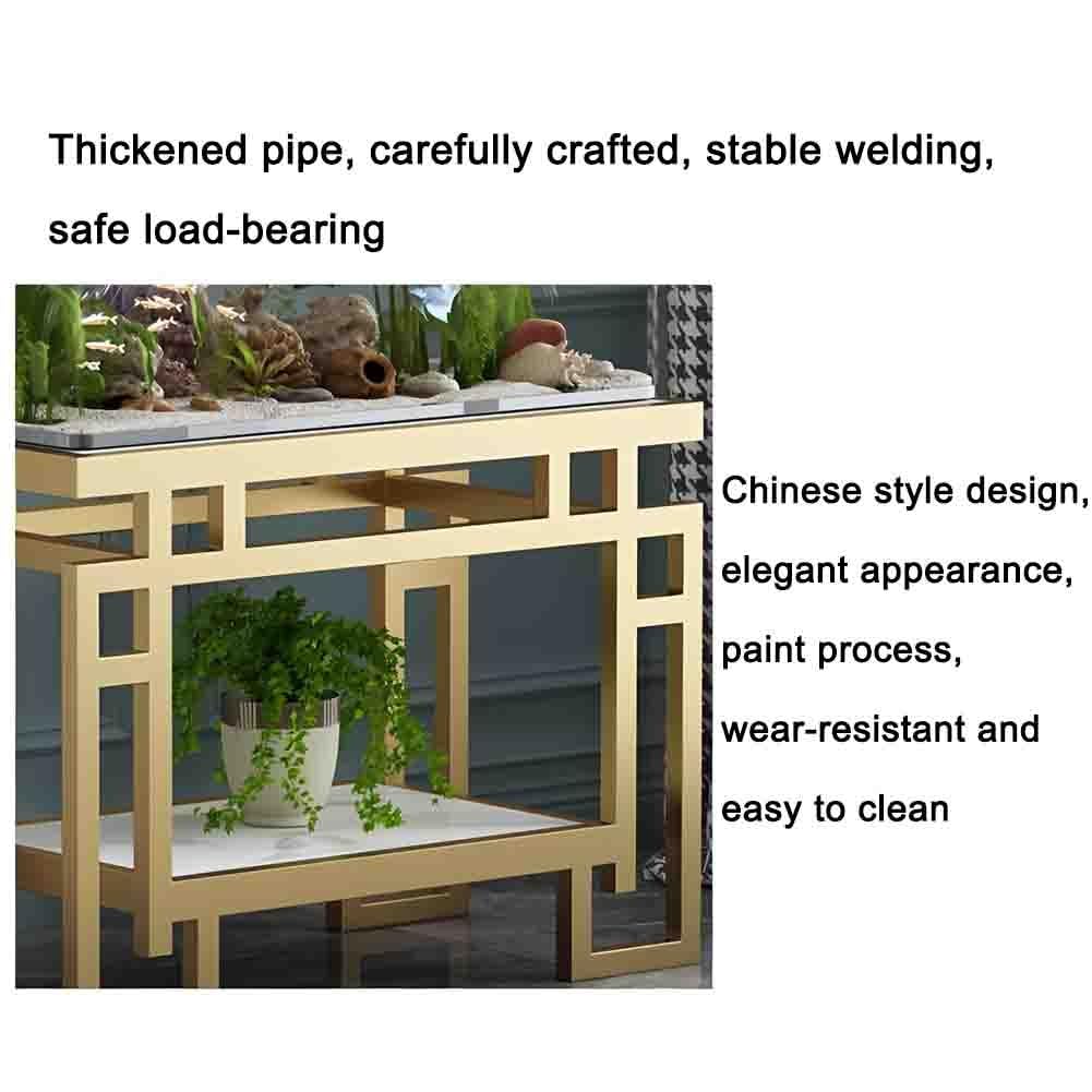 Supporto per Acquario, Supporto in Metallo Resistente per Acquario, scaffale a 2 Livelli con Elevata capacità di carico, ripiano Multifunzionale per casa e Ufficio (Nero, 60x30x70 cm)