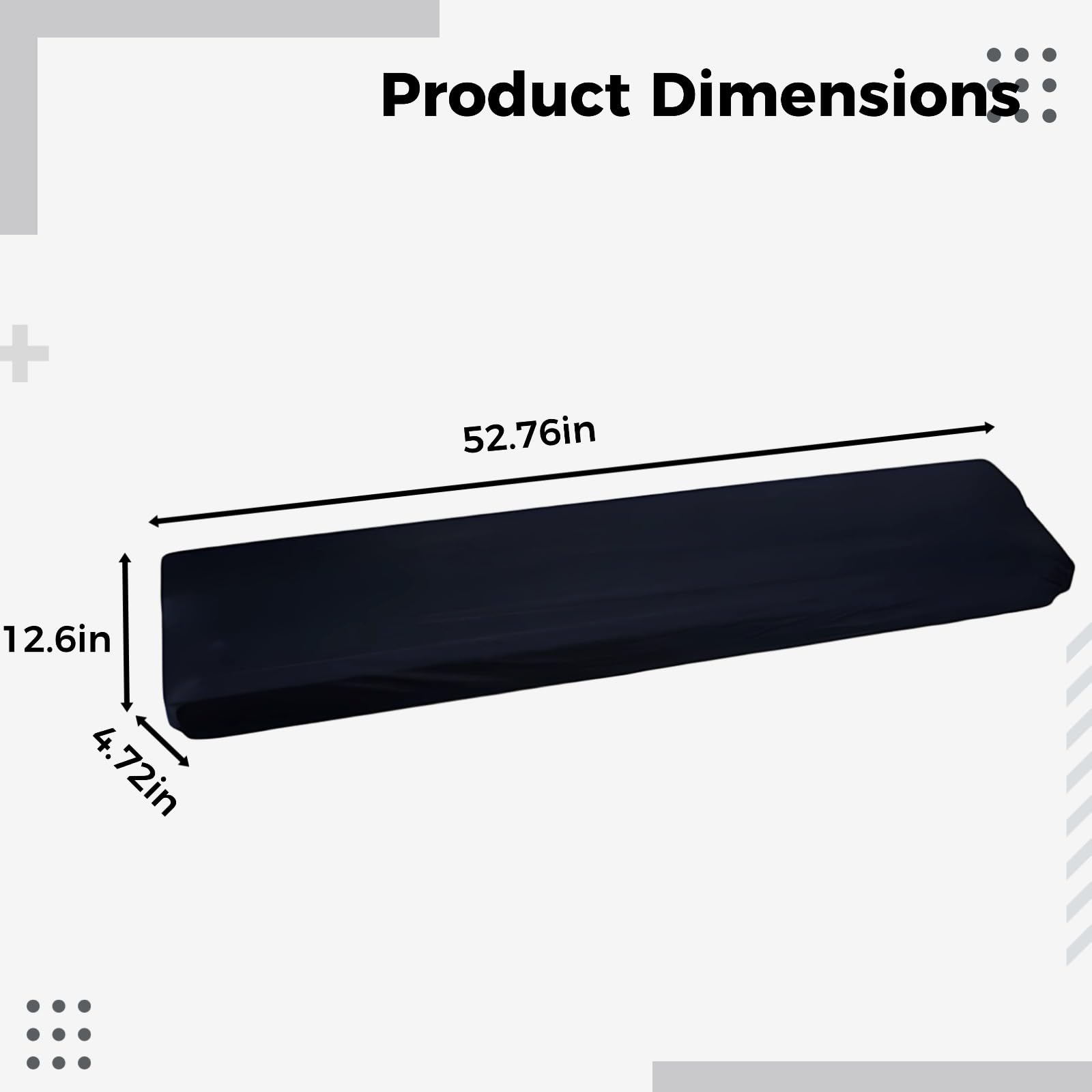 Housse anti-poussière pour clavier piano 88 touches, 134 x 32 x 12 cm, housse pour clavier électronique et piano numérique, protège les touches de la poussière et des rayures