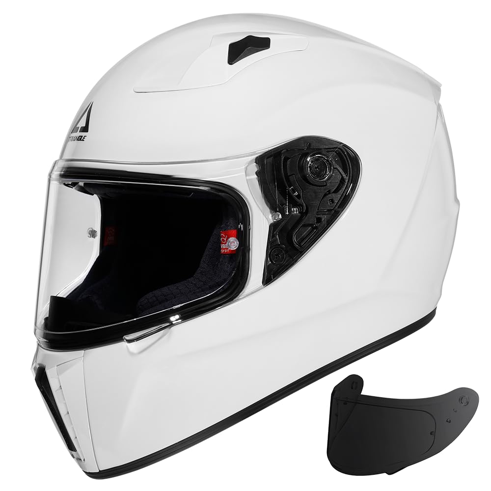 TRIANGLE Full Face Motorcycle Helmet with Extra Tinted Visor for Men DOT Approved