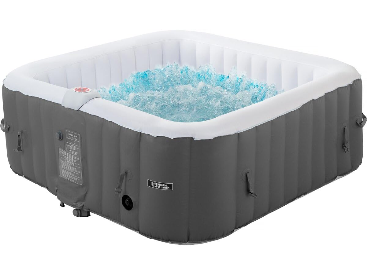 Spa Gonflable Riviera en PVC - 6 Places - Gris/Blanc