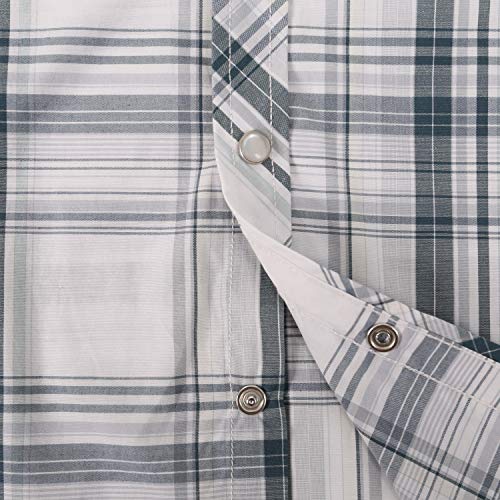 Boy's Toddler Kids Casual Long Sleeve Western Pearl Snap Button Up Plaid Shirt 4-16 Years4