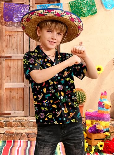 Image of BesserBay Unisex Kids 4th of July Shirt Girls Boys Patriotic Button Down Shirt American Flag Top 4-14 Years