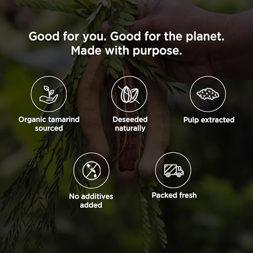 Image of Pure & Sure Organic Tamarind (Imli) Paste 150G | 100% Fresh Imli Chutney | Naturally Processed & Thick | Homemade Taste & Quality for Cooking | No Additives & Chemical