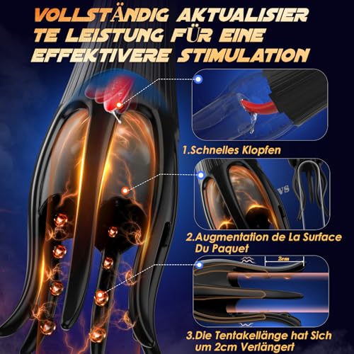 Masturbieren für Männer Penis Eichel Stimulator, Tagnaff Sex Spielzeug für die Männer 10 Klopf- und Vibration Masturbator, Vibratorensets Sexspielzeug für Men Solo Paare Masturbatoren Taschenmuschi