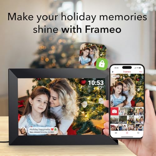 undefined Frameo 10.1 Inch WiFi Digital Picture Frame with 32GB Storage,1280 * 800P IPS HD Touch Screen,Send Photos/Videos from Your Phone Anywhere, Photo Gifts for Parents and Grandparents の商品画像 1