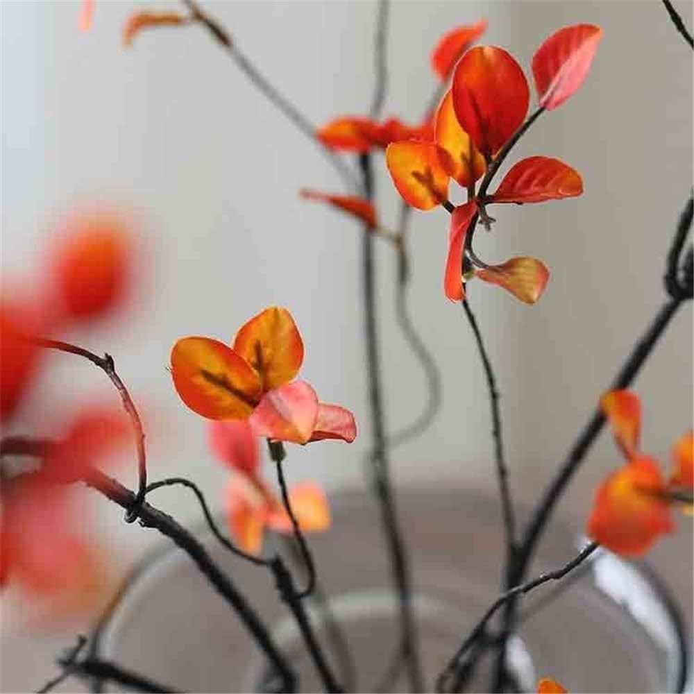 Fiori artificiali Vaso di vetro simulazione foglia d'acero finto fiore disposizione decorazione da tavolo Fiore finto