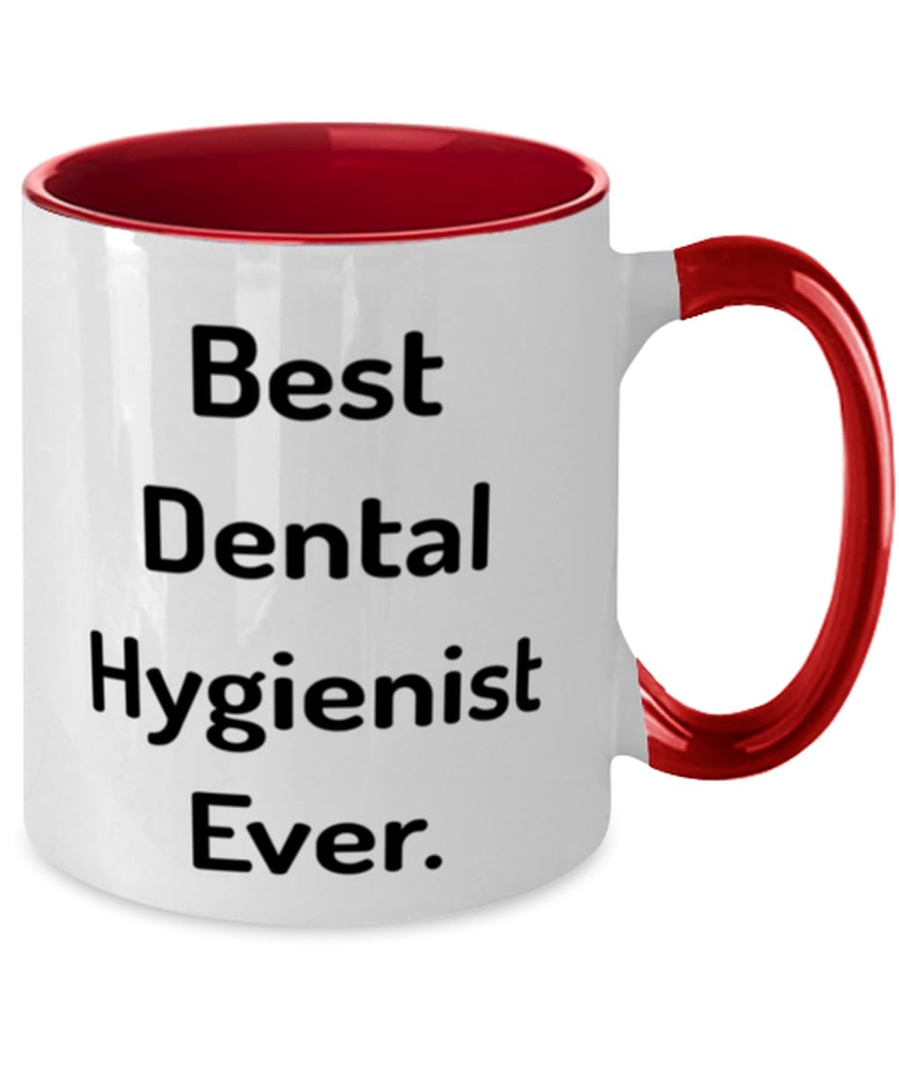 Joke Dental hygienist Two Tone 11oz Mug, Best Dental, Gifts For Colleagues, Present From Boss, Cup For Dental hygienist